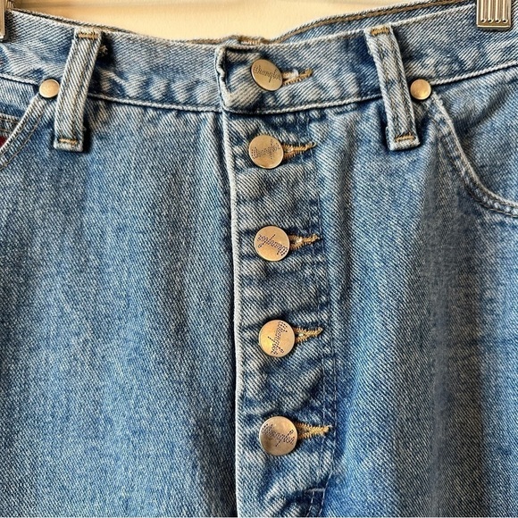VINTAGE-WRANGLER Hand Painted Heart & Arrow Design High Rise Raw Hem Jean - Picture 11 of 13
